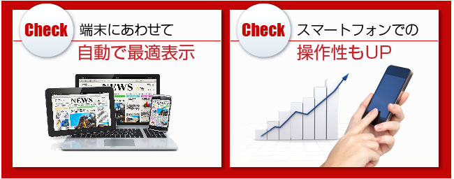 最適表示と操作性アップ