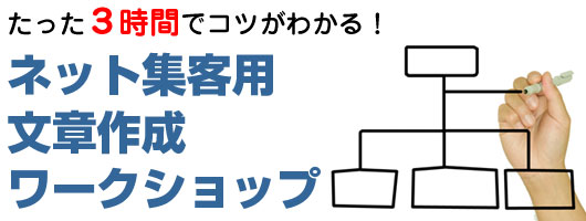 たった３時間でコツがわかる！ネット集客用・文章作成ワークショップ